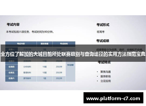全方位了解加的夫城目前所处联赛级别与查询途径的实用方法指南宝典